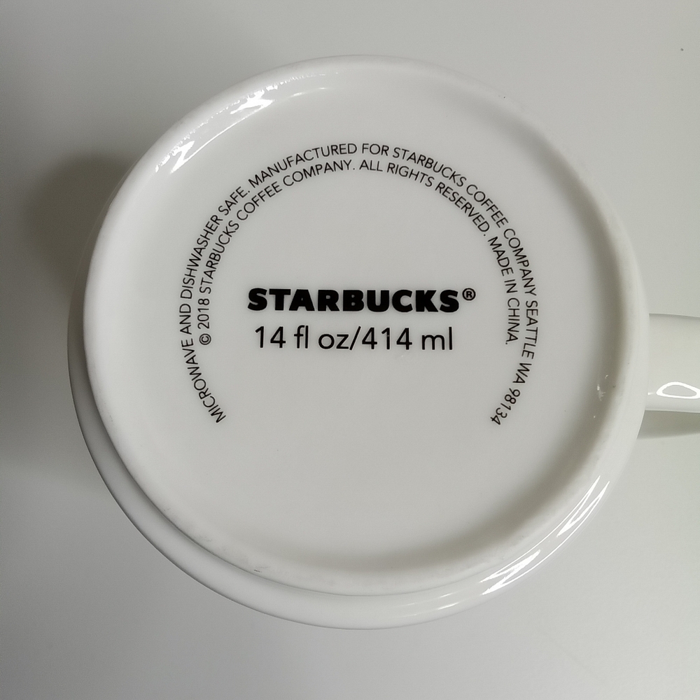 Starbucks White SEATTLE Ceramic Mug with Logo - Picture 3 of 3